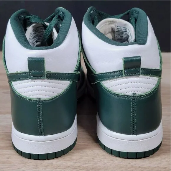 Nike Dunk High Shoes Mens Size 8.5 Spartan Green White Michigan State CZ8149-100 - Picture 4 of 8